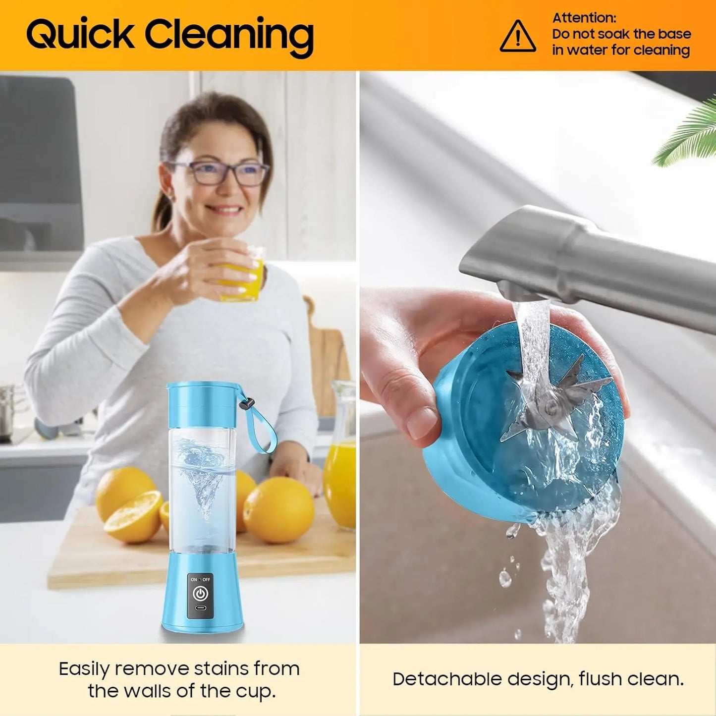USB Rechargeable Picnic & Household Mini Electric Juicer / Blender